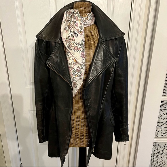 Vintage Simard & Voyer lamb skin genuine leather jacket , Sz S - Picture 1 of 17